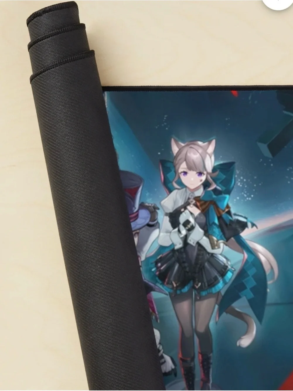 Arlecchino Genshin Impact Two Worlds Aflame the Crimson Night Fades Mouse Pad XL